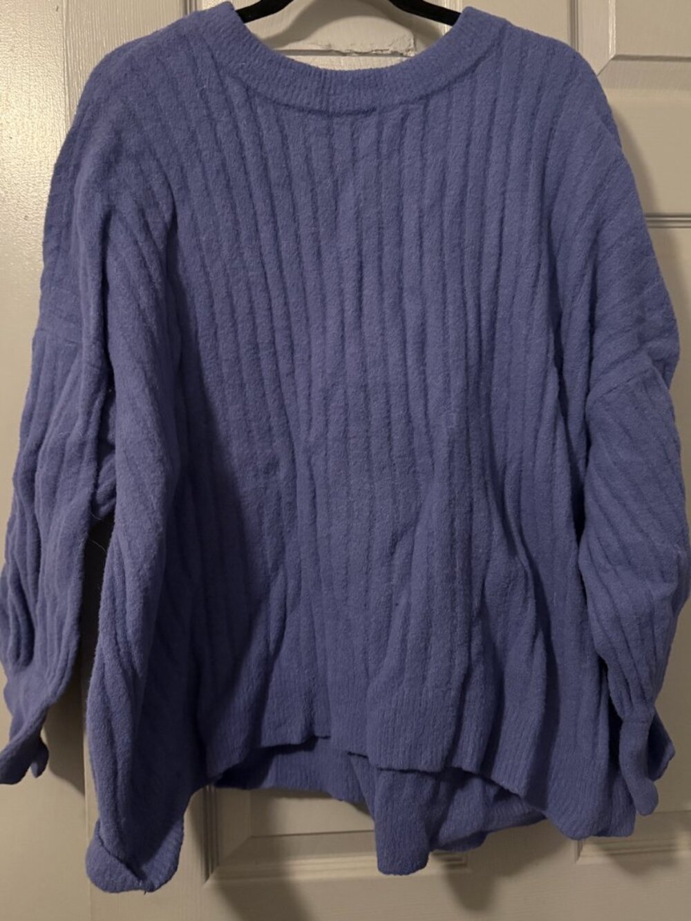 Aerie Soft Ribbed Tunic Sweater Size XL | Periwinkle Blue Oversized Cozy Knit
